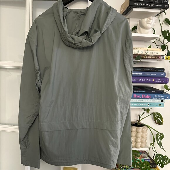 Men's Theory Haskel Kelso Piqué Packable Jacket in Steel Green - Picture 3 of 9